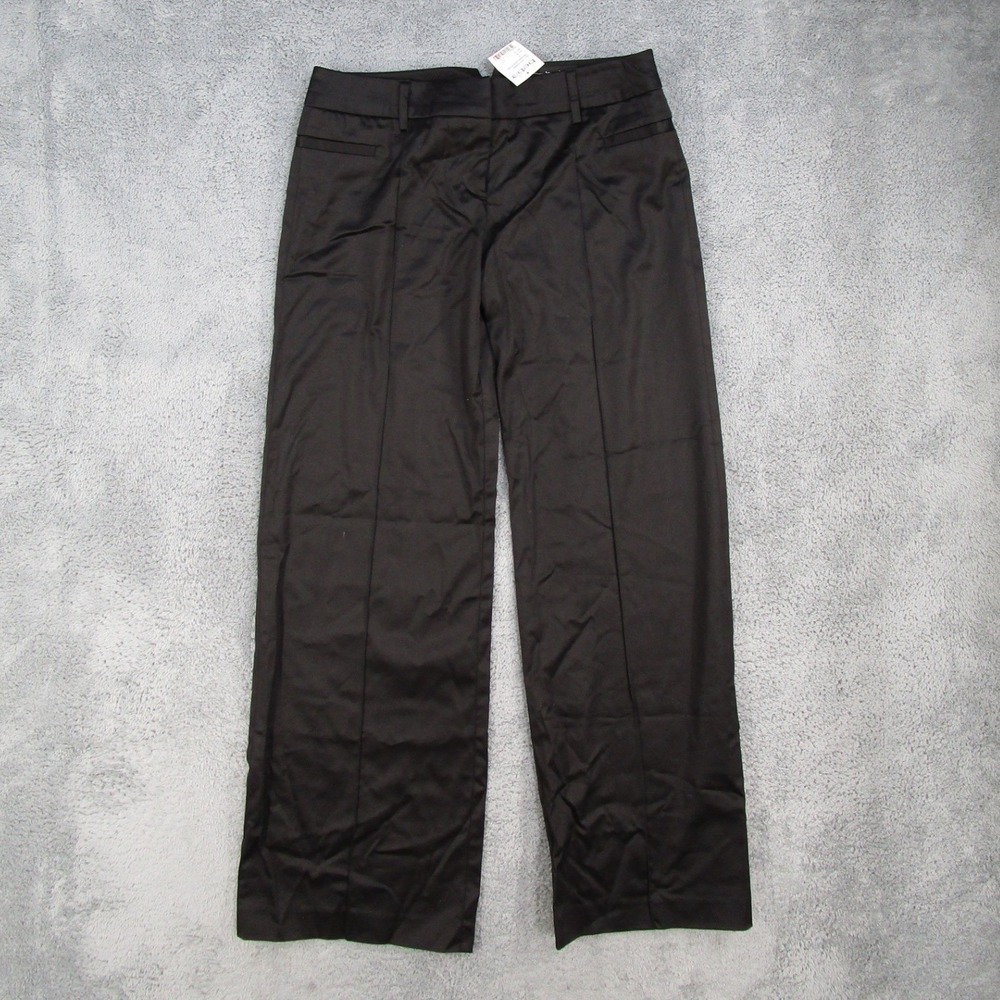 Bebe Womens Black Wide Leg Dress Trousers Pants W/CB Slider 334371015594 Size 10
